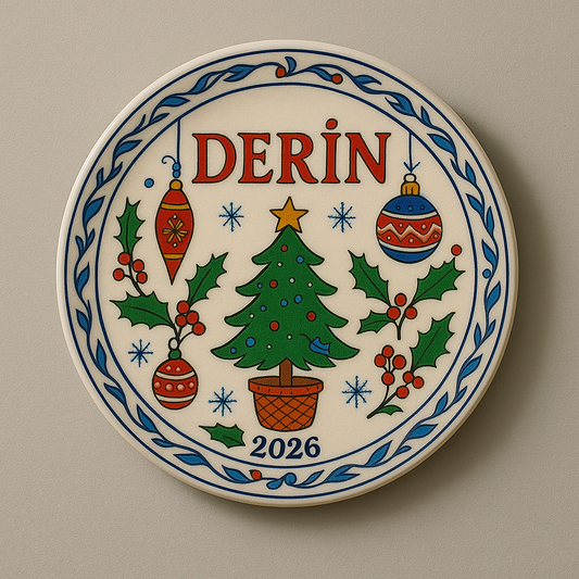 Yeni Yıl Işıltısı Çini Tabak - Yeni Yıl Koleksyonu